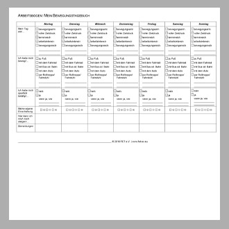 Arbeitsbogen Bewegungstagebuch